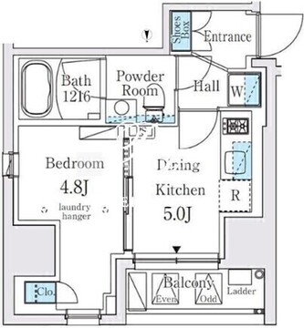 ジオエント秋葉原 1201 間取り図