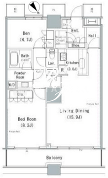 ザ・東京タワーズミッドタワー 2326 間取り図