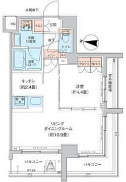オルタナ菊川1 301 間取り図