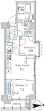 パークアクシス市谷加賀町 209 間取り図