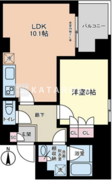 ヴィアーレ四谷 403 間取り図