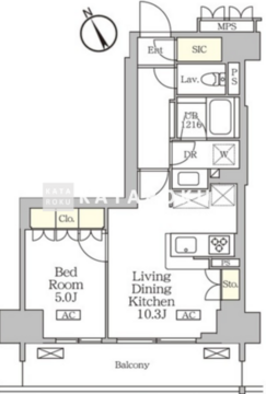 リーフシティ市川ザ・レジデンス 302 間取り図