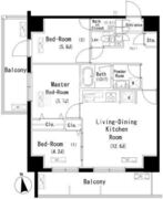 パークアクシス元浅草ステージ 1102 間取り図