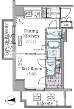 パークアクシス元浅草ステージ 501 間取り図