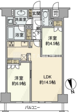 コンパートメント東京中央 1112 間取り図