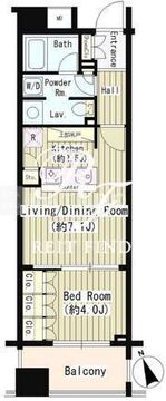 コクヨーレ日本橋 308 間取り図