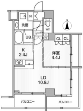 レジデンス菊川スクエア 601 間取り図