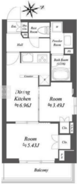 ブランシエスタ荻窪 207 間取り図