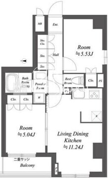 ブランシエスタ荻窪 301 間取り図