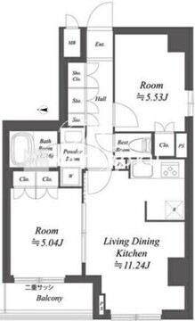 ブランシエスタ荻窪 501 間取り図