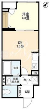 ウェルスクエアイズム巣鴨 202 間取り図