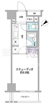 グランスイート銀座レスティモナーク 303 間取り図