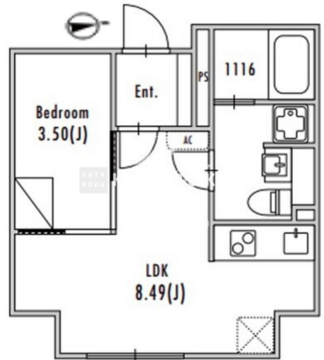 グランパセオ大森3 402 間取り図