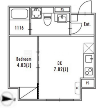 グランパセオ大森3 203 間取り図