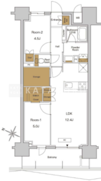 RJRプレシア東十条ガーデン 1405 間取り図