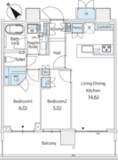 パークシティ武蔵小山ザタワー 1002 間取り図