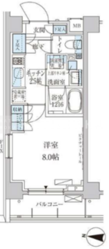 パークアクシス池上 408 間取り図