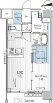 テラ蚕糸の森 305 間取り図