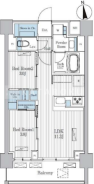 テラ蚕糸の森 307 間取り図