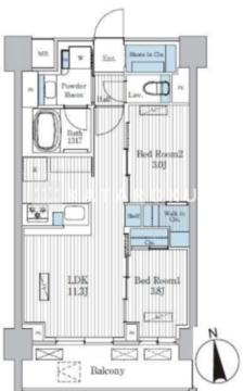 テラ蚕糸の森 309 間取り図