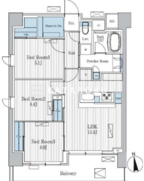 テラ蚕糸の森 806 間取り図