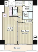 アルブル高輪 605 間取り図