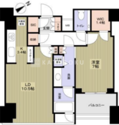 シティタワー麻布十番 1710 間取り図