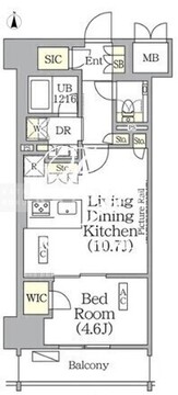 ザ・パークハビオ神楽坂レジデンスサウス 1009 間取り図