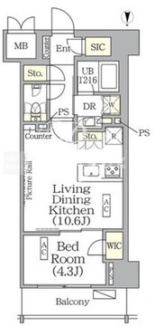 ザ・パークハビオ神楽坂レジデンスサウス 220 間取り図