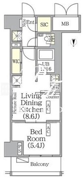 ザ・パークハビオ神楽坂レジデンスサウス 419 間取り図