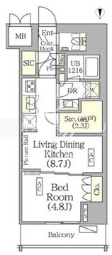 ザ・パークハビオ神楽坂レジデンスサウス 426 間取り図