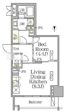 ザ・パークハビオ神楽坂レジデンスサウス 616 間取り図