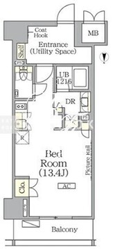 ザ・パークハビオ神楽坂レジデンスサウス 617 間取り図