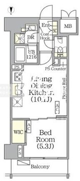 ザ・パークハビオ神楽坂レジデンスサウス 621 間取り図