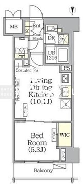 ザ・パークハビオ神楽坂レジデンスサウス 818 間取り図