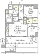 ザ・パークハビオ神楽坂レジデンスサウス 1027 間取り図