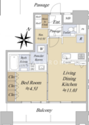 アクシルコート日本橋本町 714 間取り図