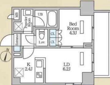 ロイジェント西新井 106 間取り図