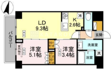 ロイジェント西新井 101 間取り図