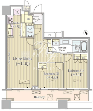 ブリリアタワーズ目黒 N-2806 間取り図