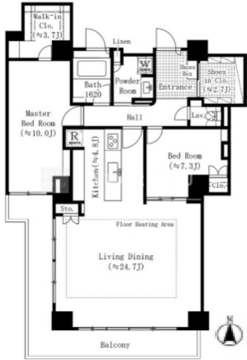 恵比寿ガーデンテラス弐番館 812 間取り図