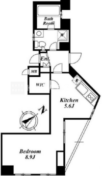 レジデンス広尾 804 間取り図