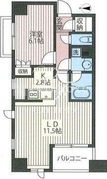 エスティメゾン北新宿 801 間取り図