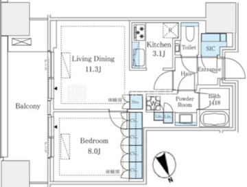 麻布台ヒルズレジデンスＢ棟 712 間取り図