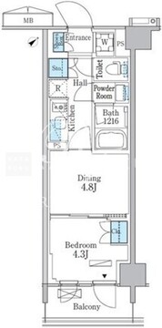 パークアクシス品川南大井パークフロント 329 間取り図