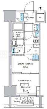 プレディアコート錦糸町スカイビュー 1302 間取り図