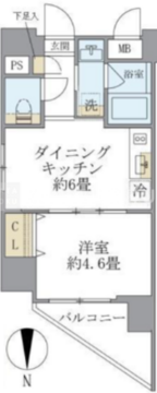 プラティーク目白 102 間取り図