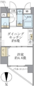 プラティーク目白 203 間取り図