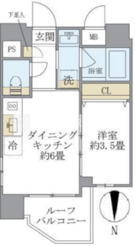 プラティーク目白 802 間取り図