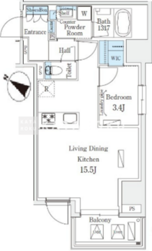 アーバンブリーズ恵比寿 203 間取り図
